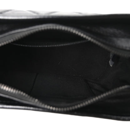 Aged Calfskin Quilted Small Gabrielle Hobo So Black