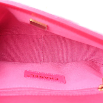 Caviar Quilted Small Twist Your Buttons Flap Fuchsia