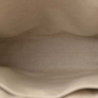 Goatskin Logo Embossed Shopping Tote Limone