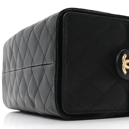 Caviar Quilted Small Chanel 25 Handbag Black