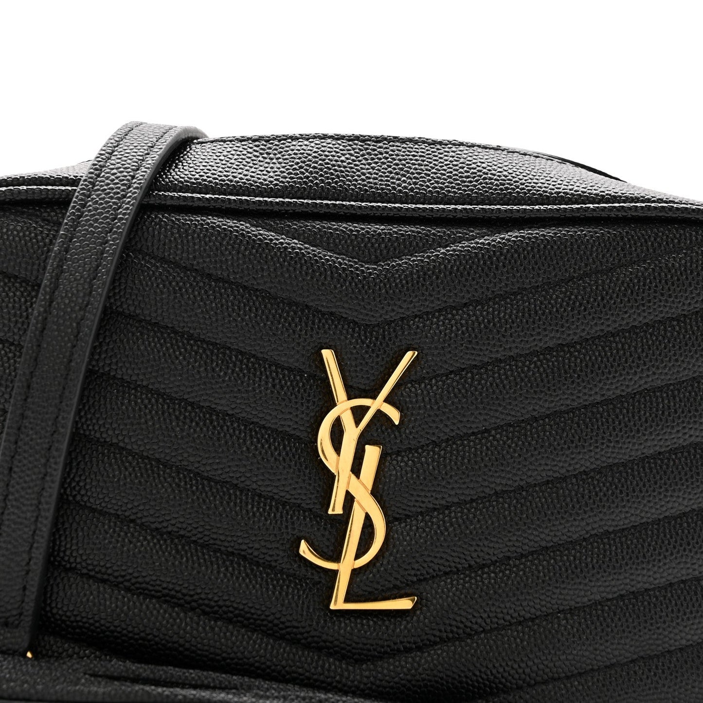 Grain De Poudre Matelasse Monogram Mini Lou Camera Bag Black