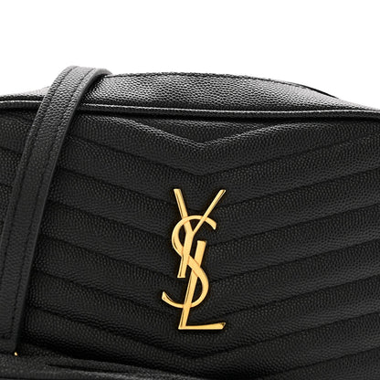 Grain De Poudre Matelasse Monogram Mini Lou Camera Bag Black