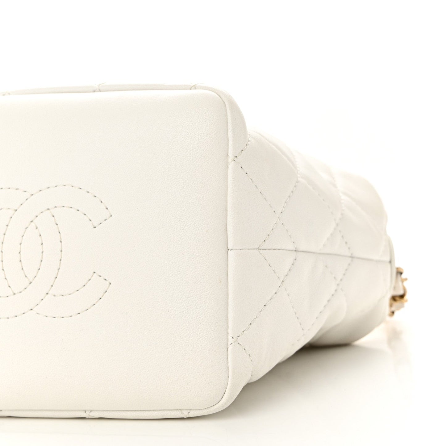 Lambskin Quilted Small Perfect Meeting Hobo White
