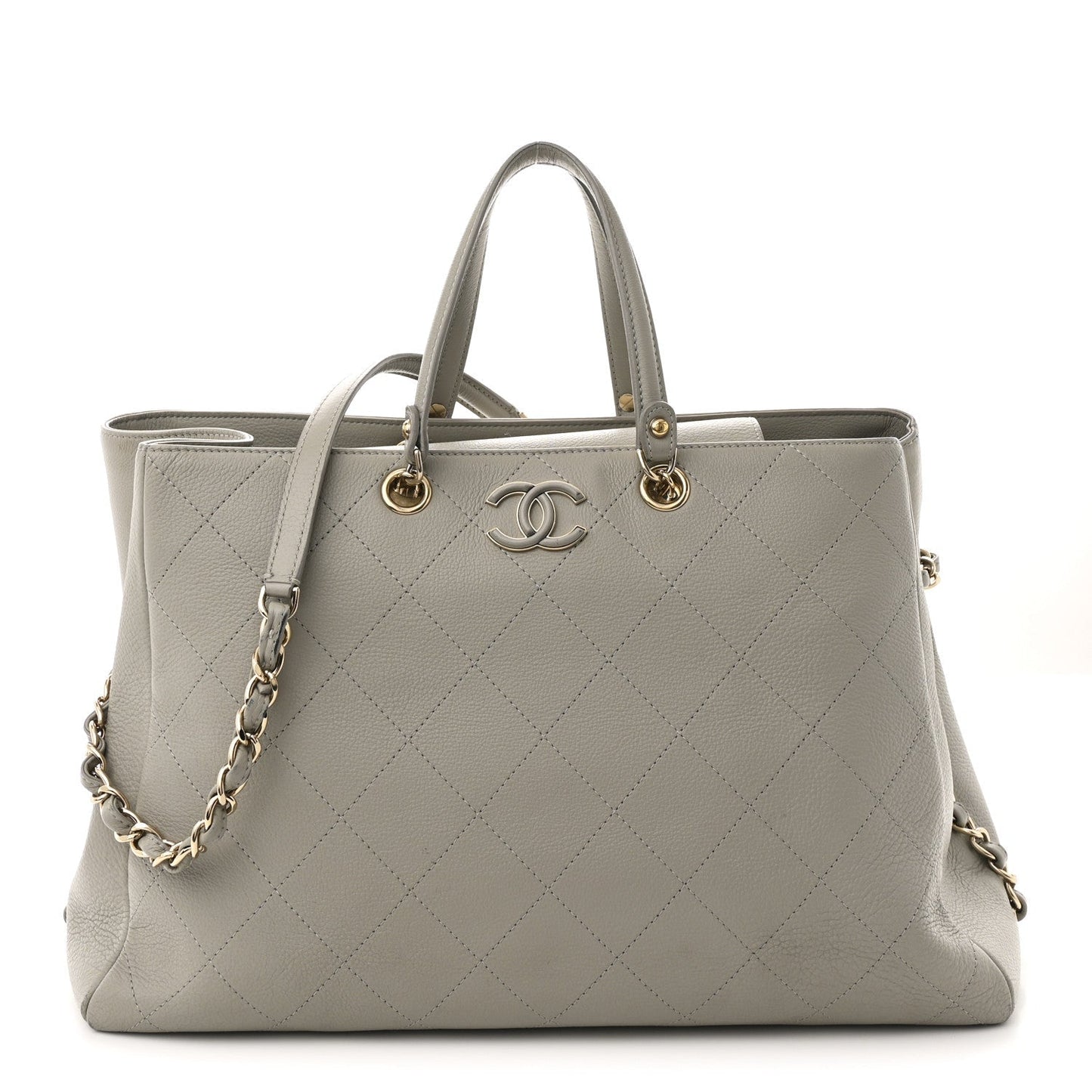 Bullskin Stitched Large Shopping Bag Grey