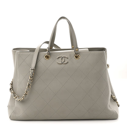 Bullskin Stitched Large Shopping Bag Grey