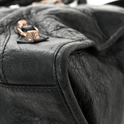 Agneau Giant 21 Rose Gold  Hardware Part Time Black