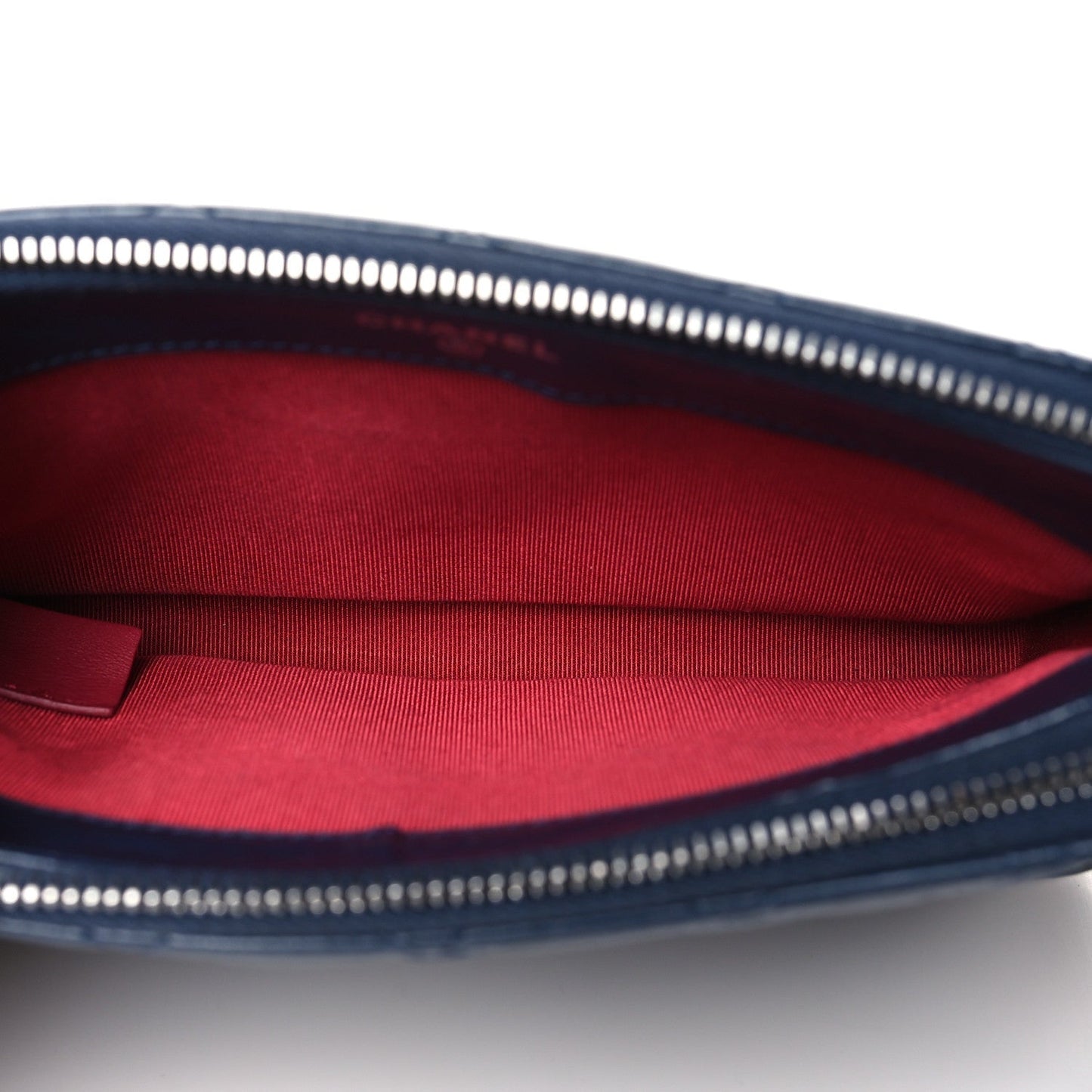Aged Calfskin Quilted Small Gabrielle Clutch With Chain Navy Black