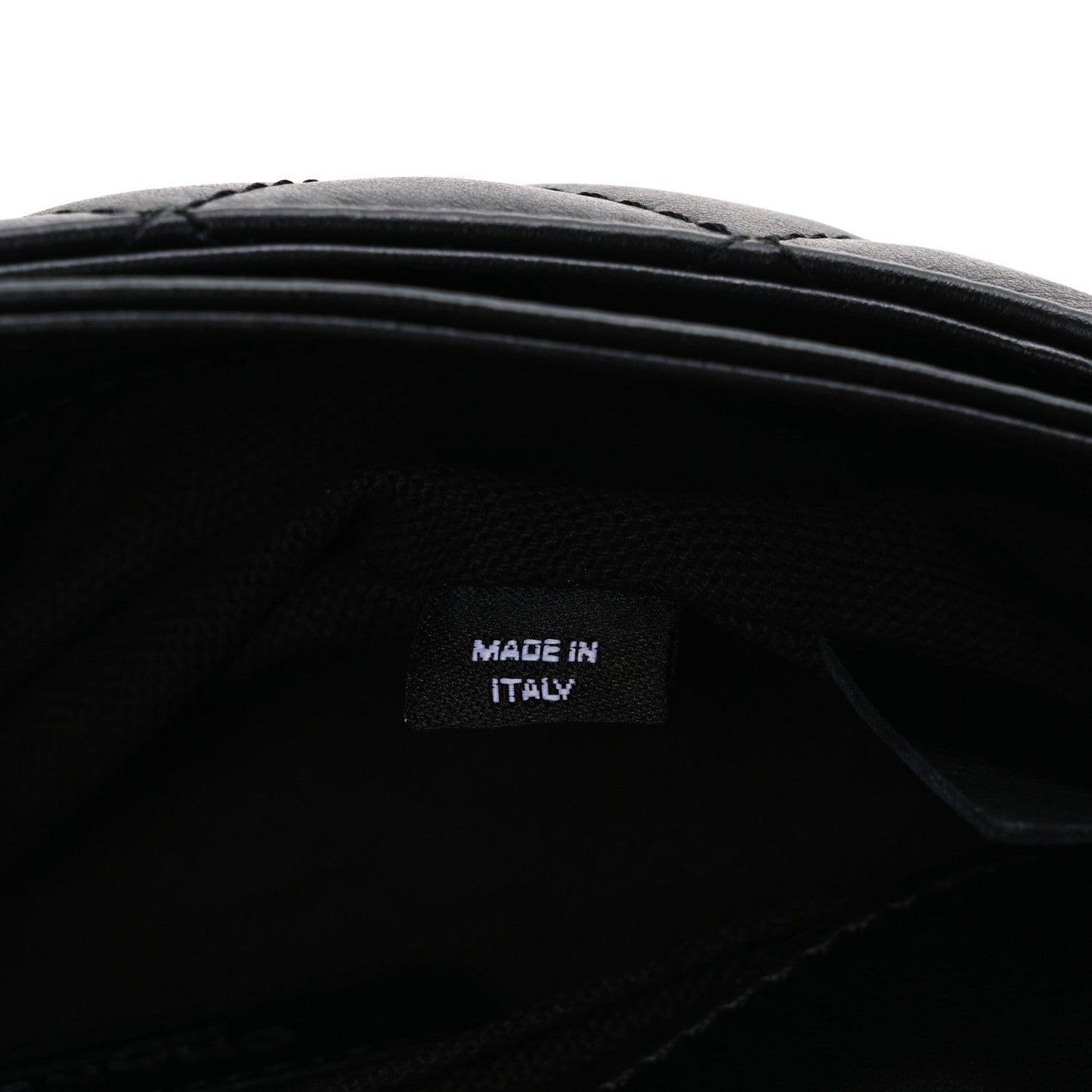 Calfskin Quilted CC Uniform Flap Belt Bag Black