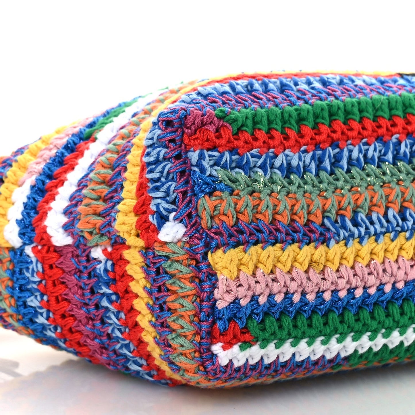 Fabric Crochet Pouch Multicolor