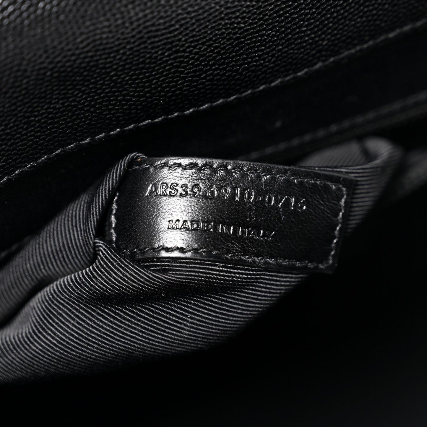Grain De Poudre Textured Mixed Matelasse Large Triquilt Monogram Monochrome Satchel Black