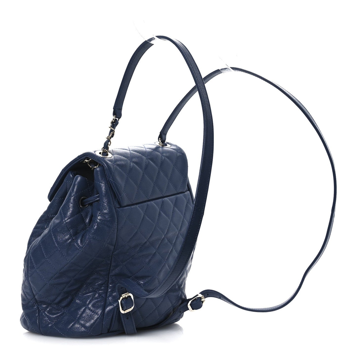 Calfskin Quilted Small Urban Spirit Backpack Blue