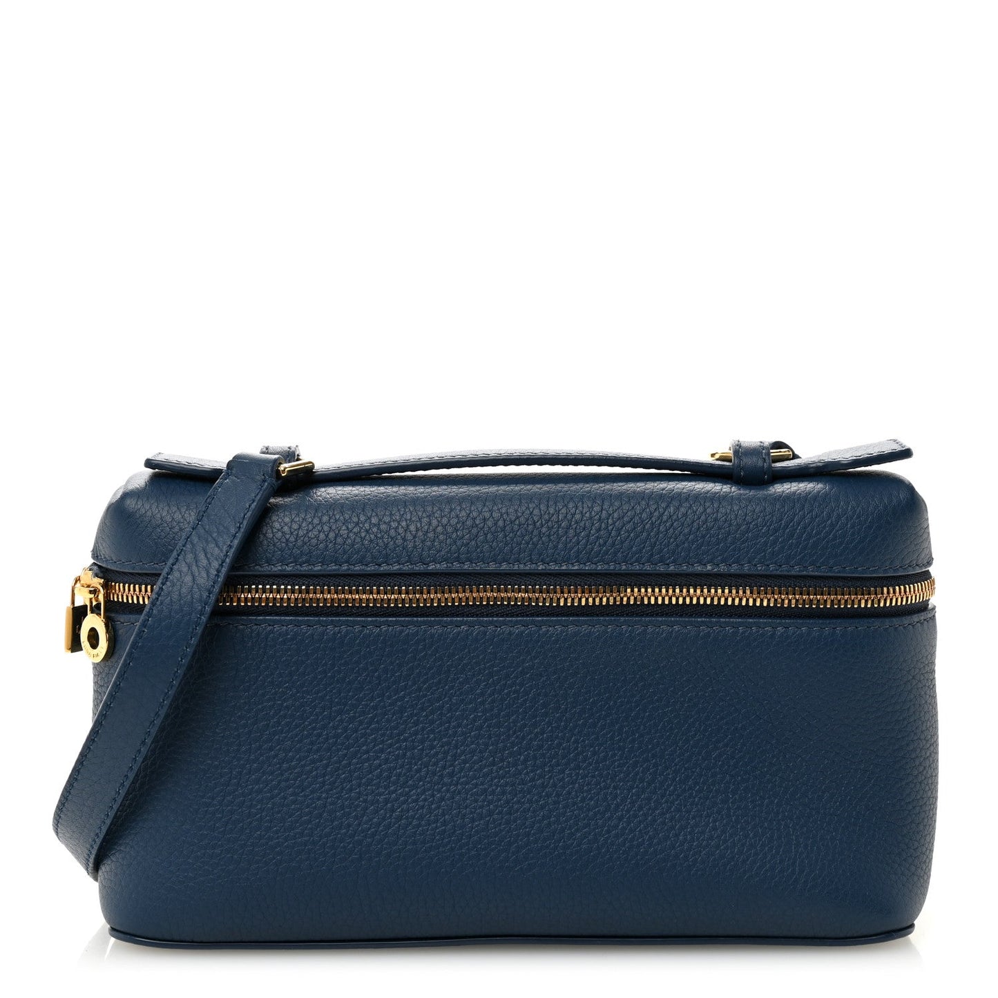Grained Calfskin L19 Extra Pocket Pouch Navy Blue