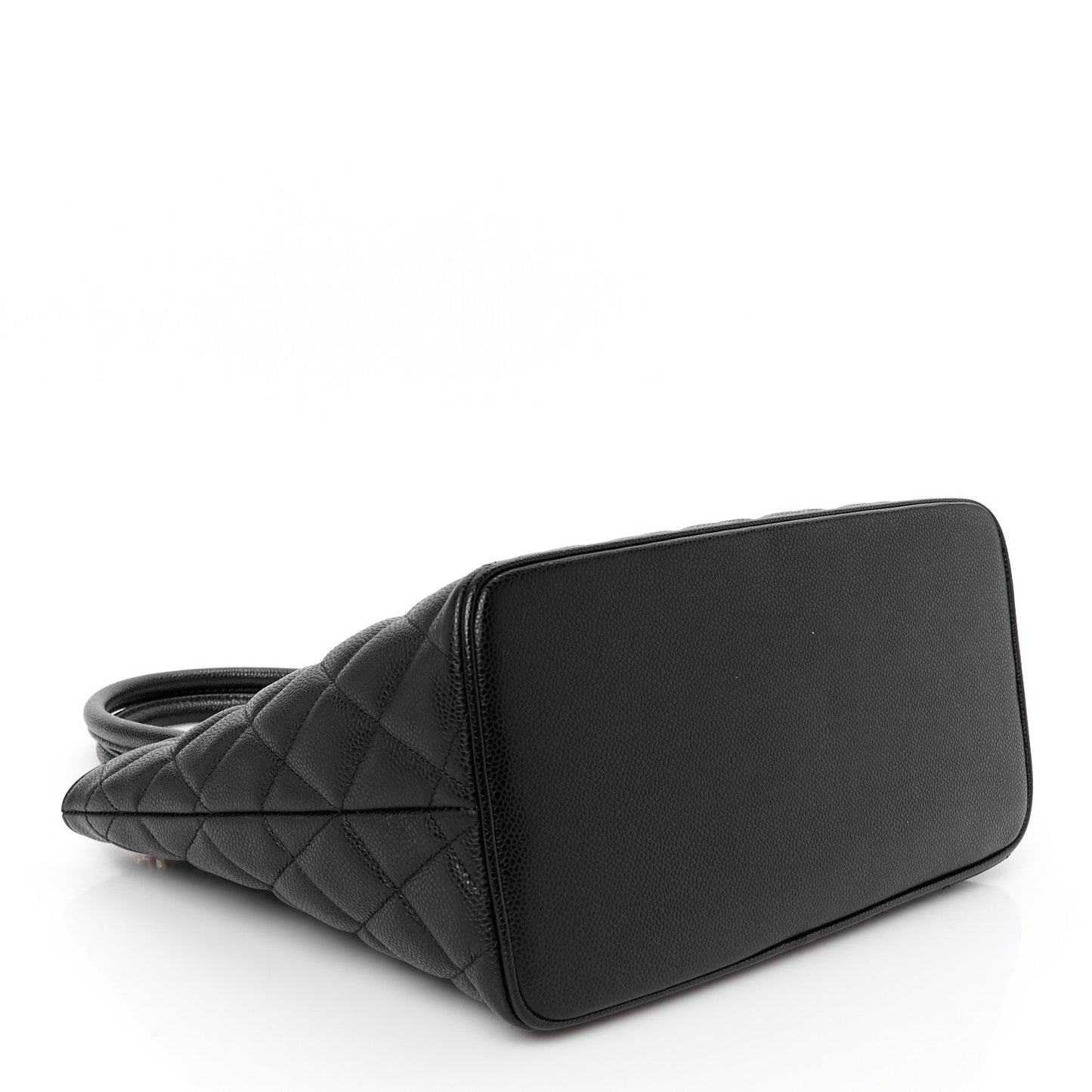 Caviar Quilted Medallion Tote Black