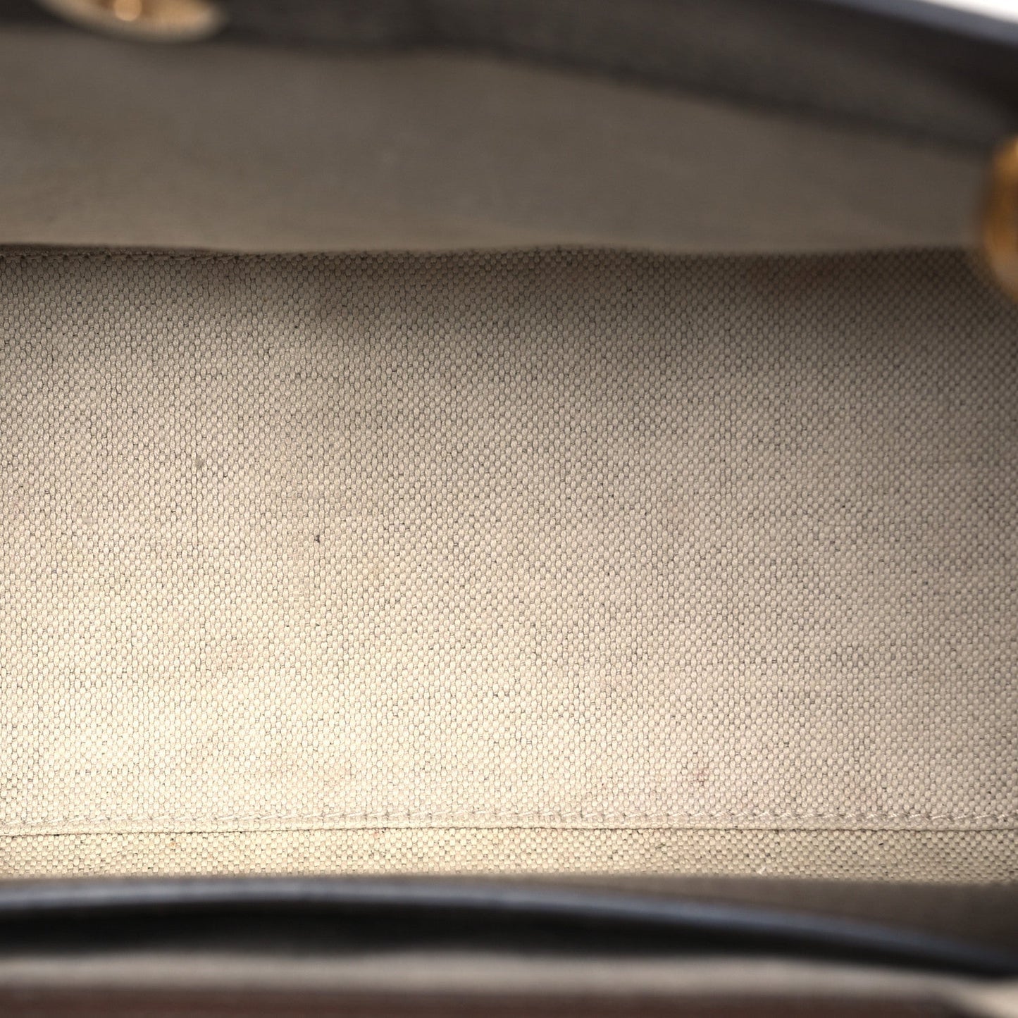 Monogram Jumbo GG Textured Dollar Calfskin Small Diana Tote Bag Camel Ebony New Acero