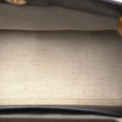 Monogram Jumbo GG Textured Dollar Calfskin Small Diana Tote Bag Camel Ebony New Acero
