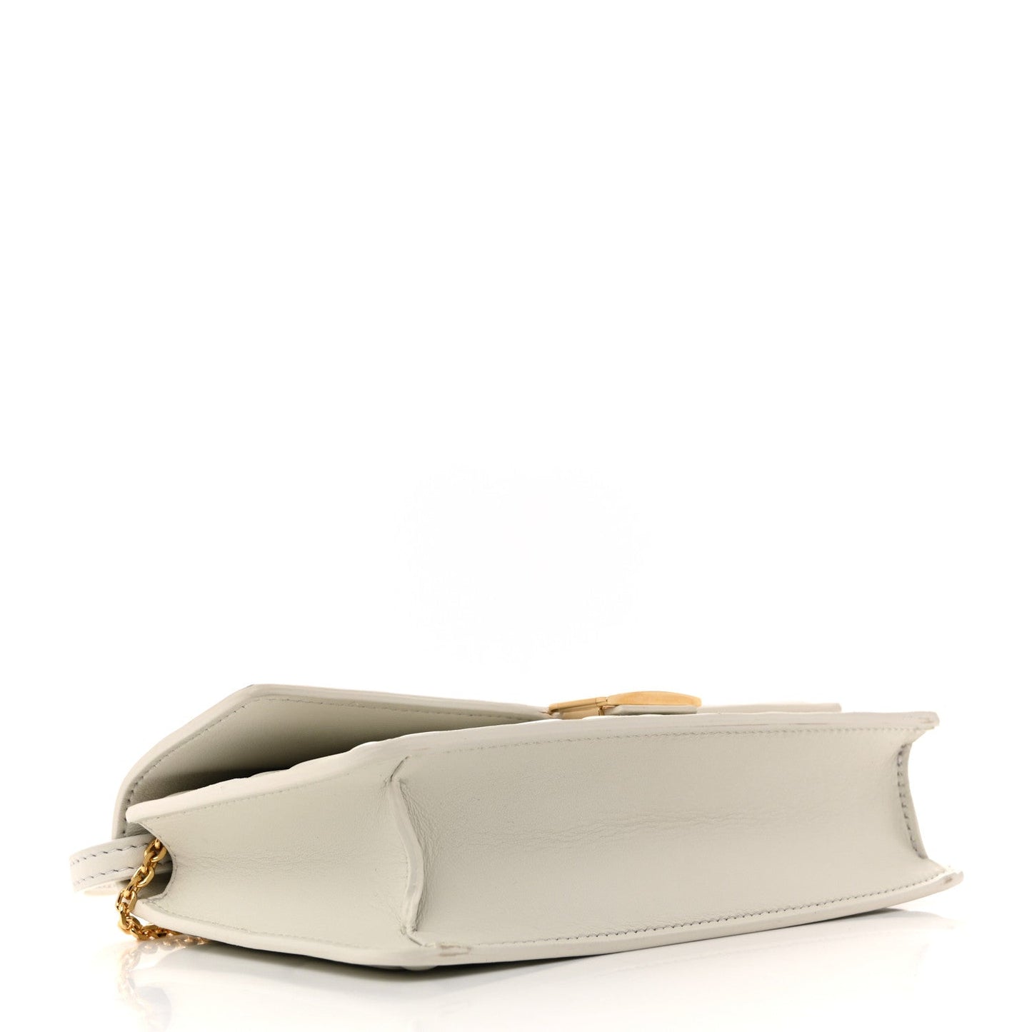 Nappa Matisse FF Embossed Wallet On Chain Baguette White