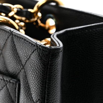 Caviar Quilted Grand Shopping Tote GST Black