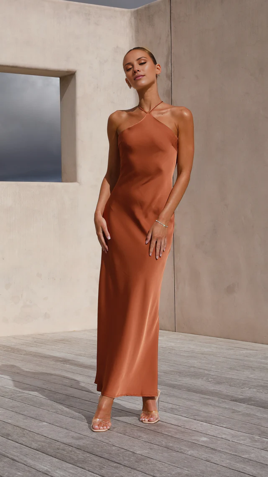 halter neckline strapless off shoulder backless and floor length evening dress