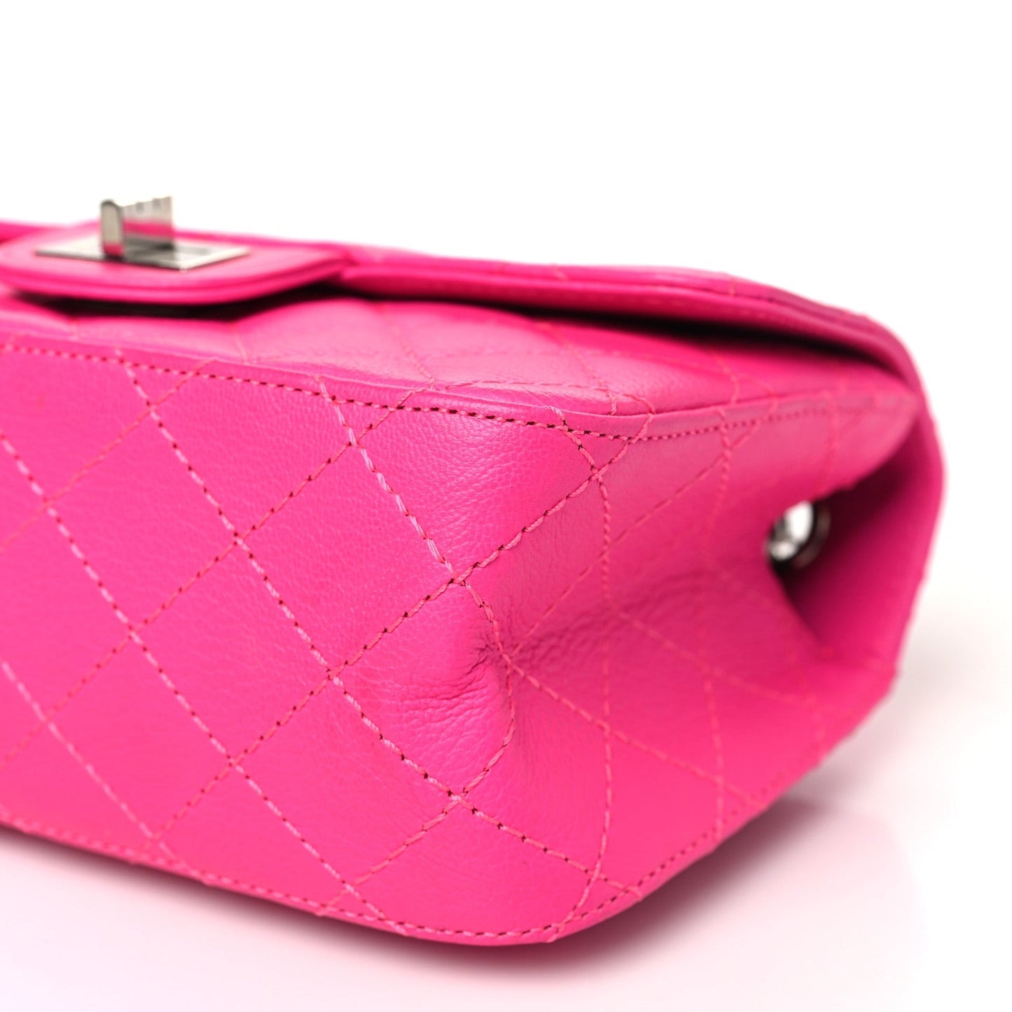 Goatskin Quilted 2.55 Reissue Mini Flap Fluorescent Pink