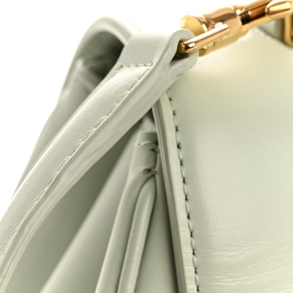 Satinated Calfskin Mini 16 Top Handle Bag Jade