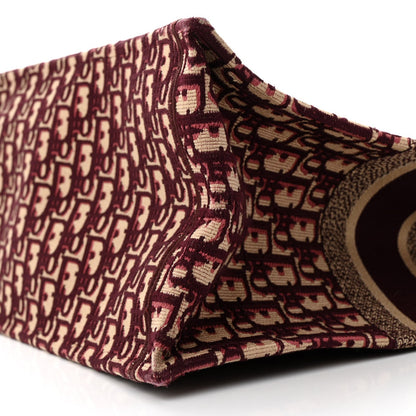 Oblique Large Book Tote Burgundy Multicolor