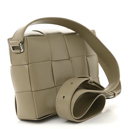 Lambskin Maxi Intrecciato Cassette Camera Bag Travertine