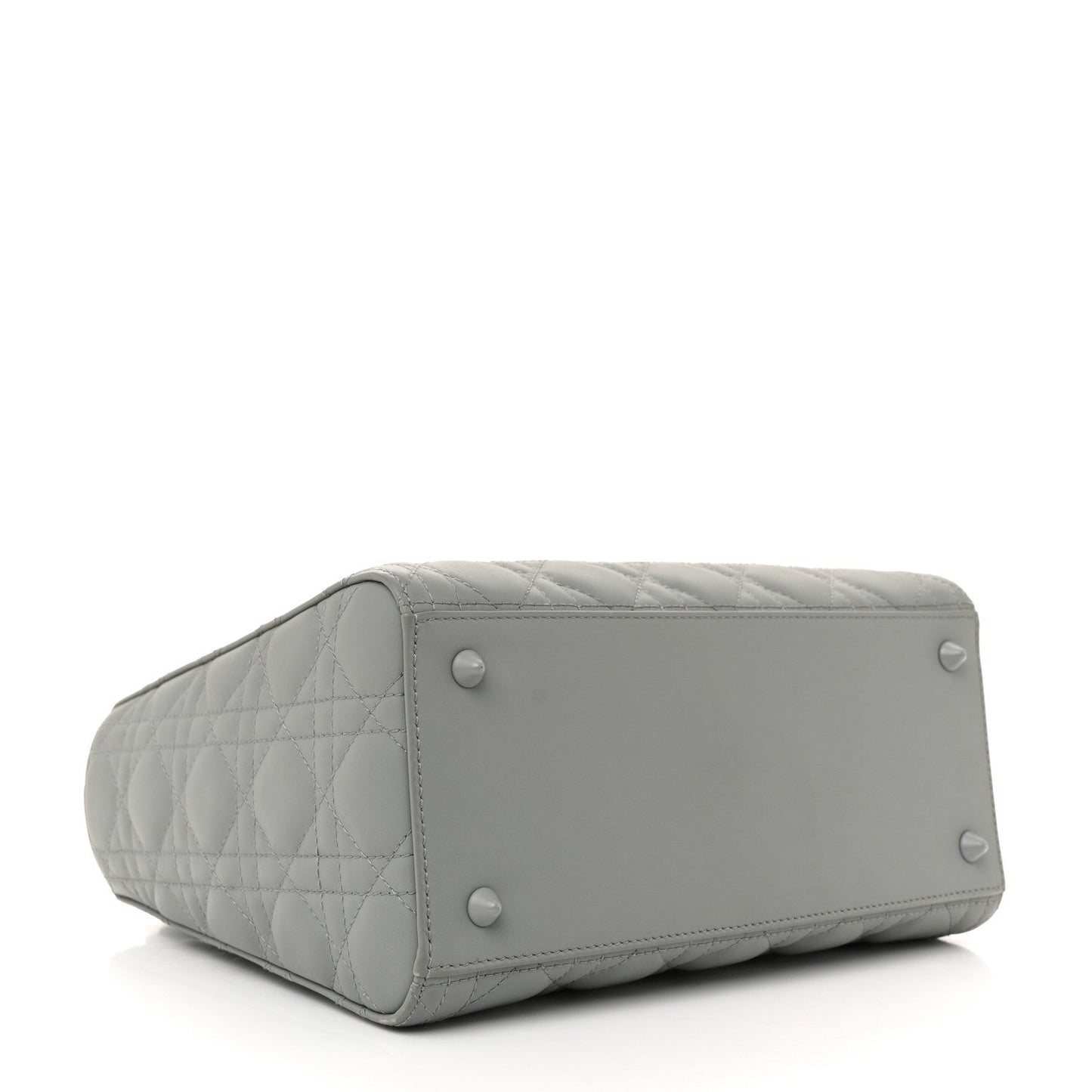 Ultra Matte Calfskin Cannage Medium Lady Dior Grey Stone