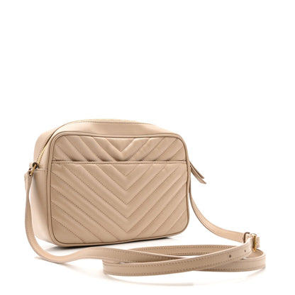 Calfskin Matelasse Monogram Lou Camera Bag Dark Beige