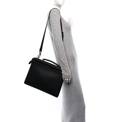 Vitello Grace Opaco Metal Monster Eyes Large Peekaboo Iconic Fit Satchel Black