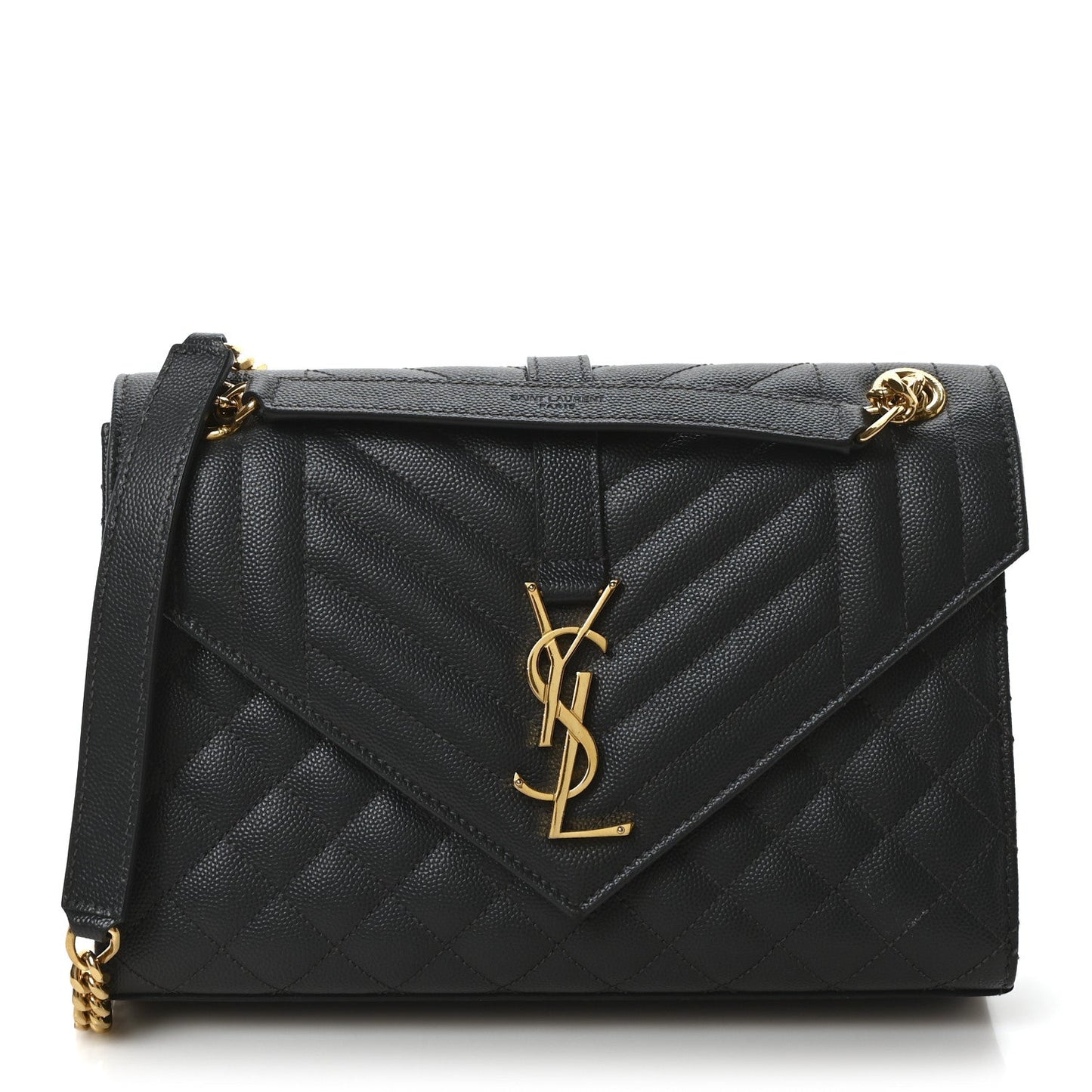 Grain De Poudre Textured Mixed Matelasse Triquilt Medium Monogram Satchel Dark Smog