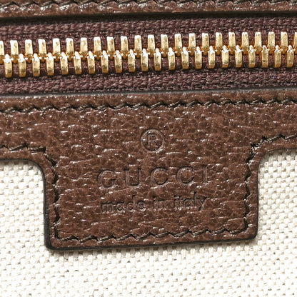 Monogram Jumbo GG Textured Dollar Calfskin Web Large Duffle Bag Camel Ebony