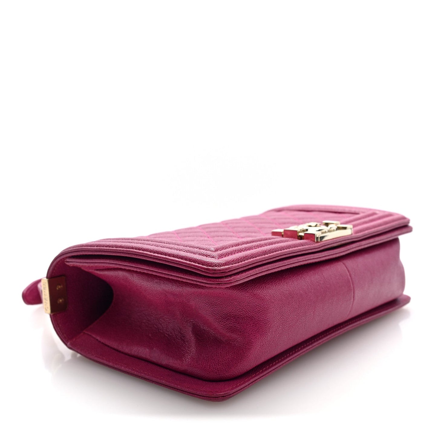 Caviar Quilted Medium Boy Flap Dark Pink