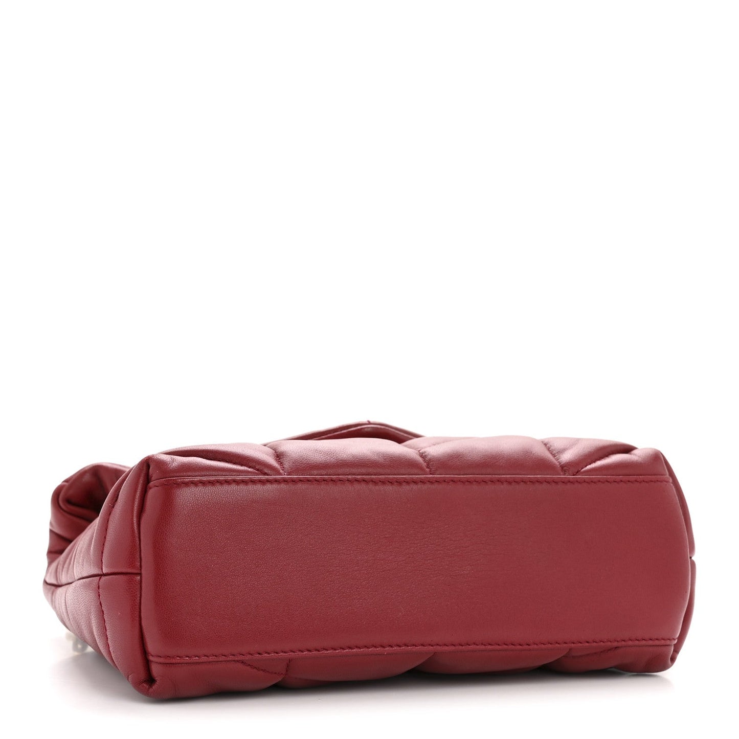 Lambskin Quilted Toy Loulou Puffer Monogram Chain Satchel Red