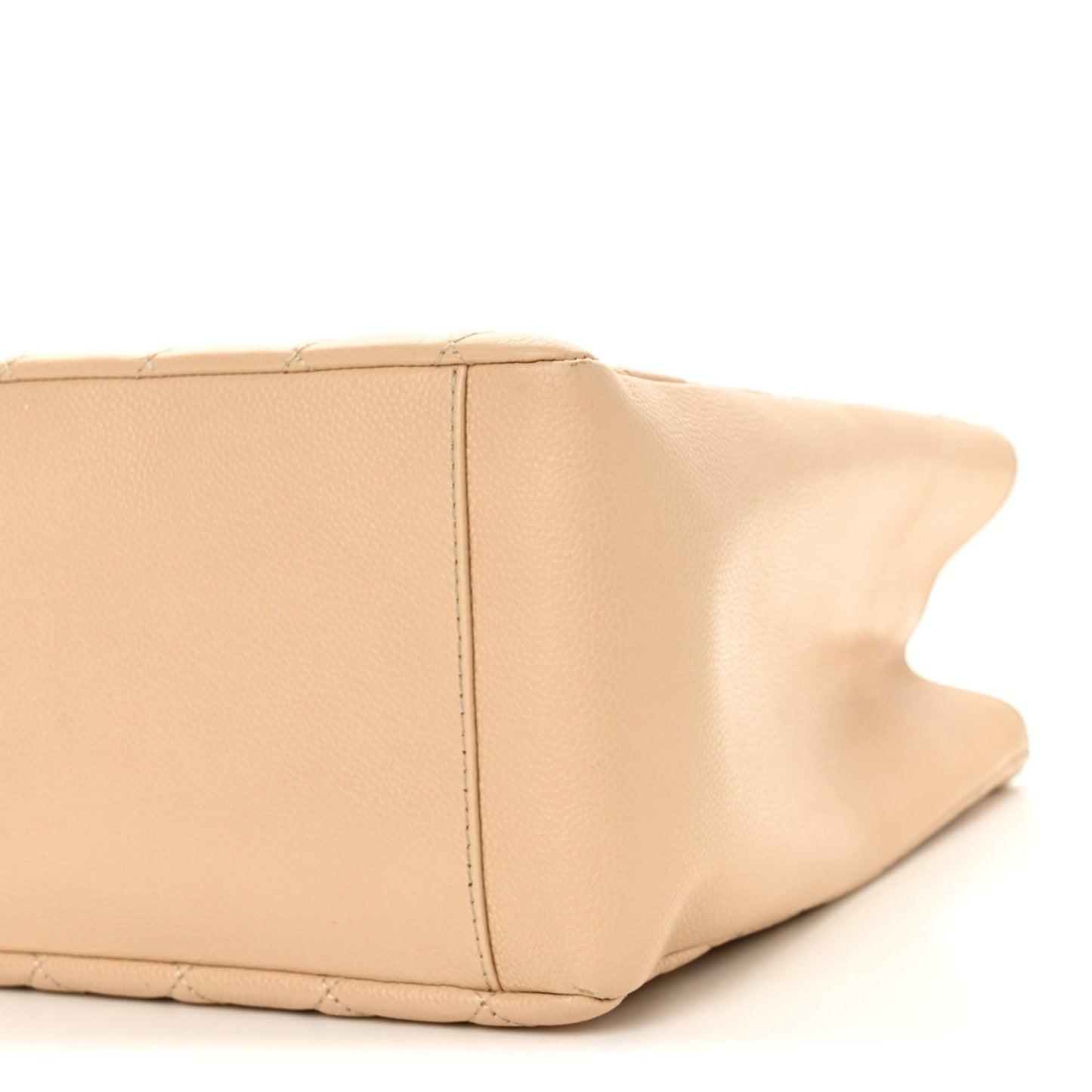 Caviar Quilted Grand Shopping Tote GST Beige