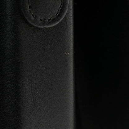 Calfskin Patent Calfskin GM Tempete Satchel Black White