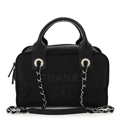 Mixed Fibers Small Deauville Bowling Bag Navy Blue