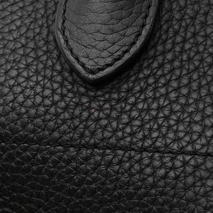 Matte Grained Calfskin Soft Margaux 12 Black