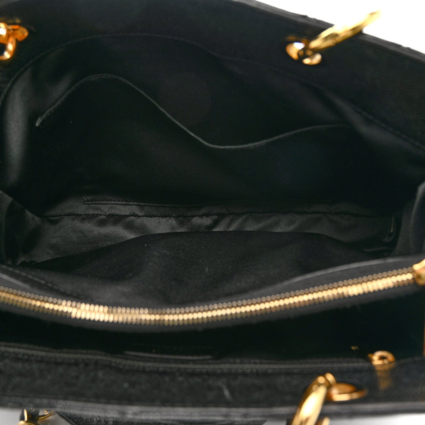 Caviar Quilted Grand Shopping Tote GST Black
