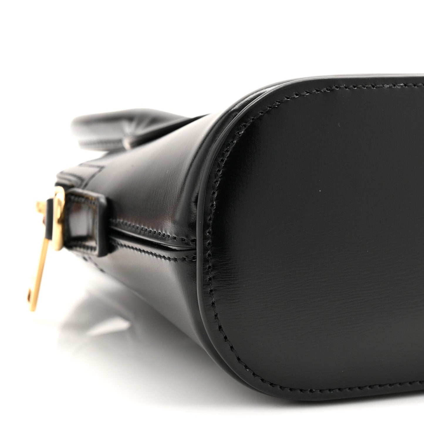 Shiny Calfskin Mini Honorine Bag Black