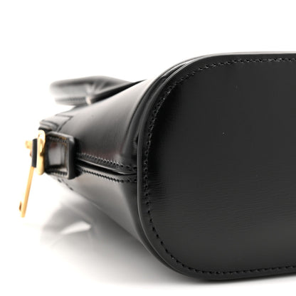 Shiny Calfskin Mini Honorine Bag Black