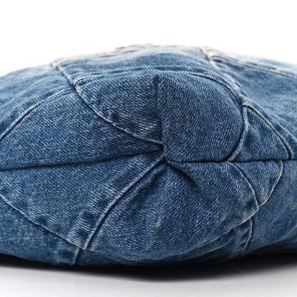 Denim Quilted Chanel 22 Blue