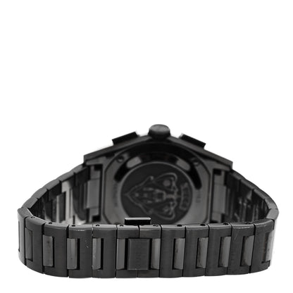 Stainless Steel 44mm Pantheon Chronograph Quartz Watch Black