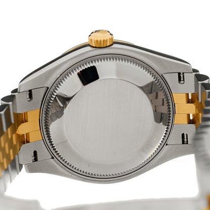 Stainless Steel 18K Yellow Gold Diamond 31mm Oyster Perpetual Datejust Watch Dark Grey Roman 278243