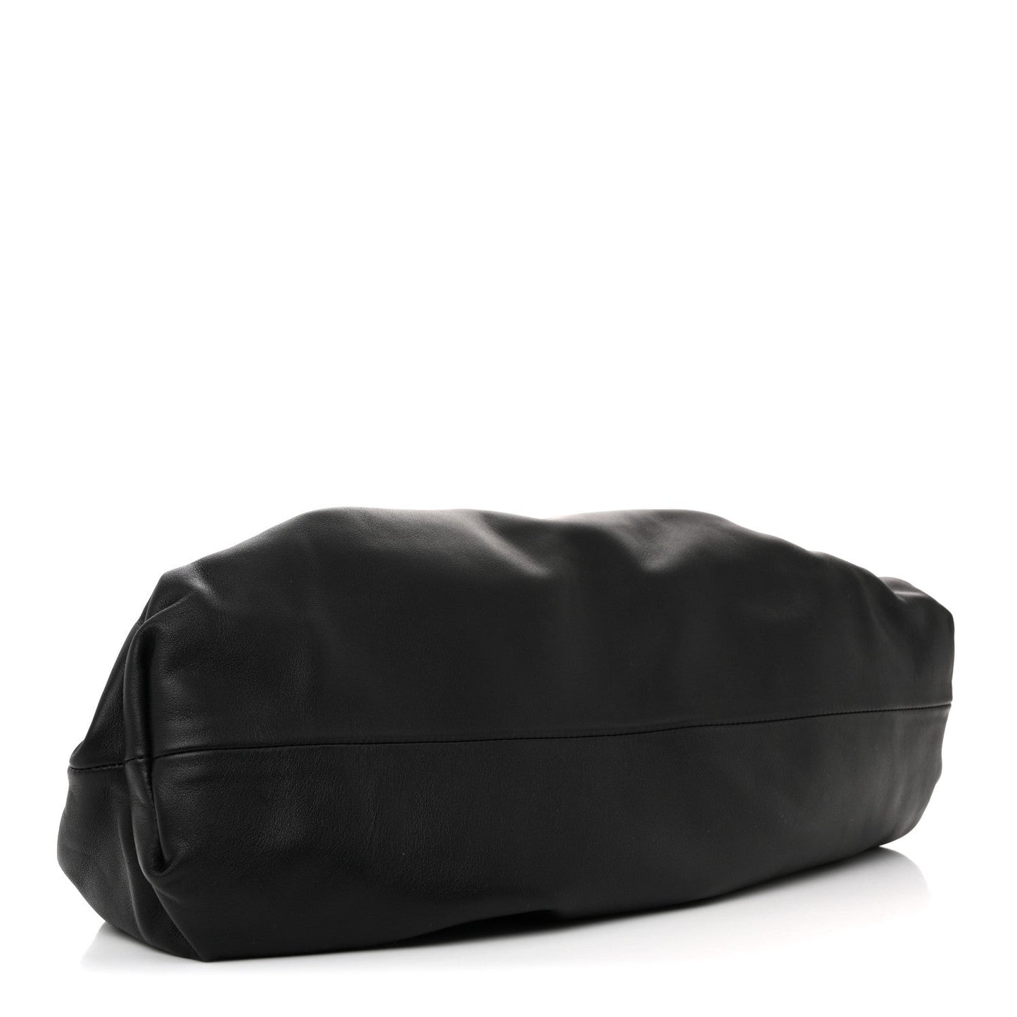 Smooth Butter Calf The Pouch Oversized Clutch Black