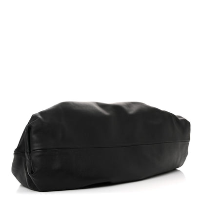 Smooth Butter Calf The Pouch Oversized Clutch Black