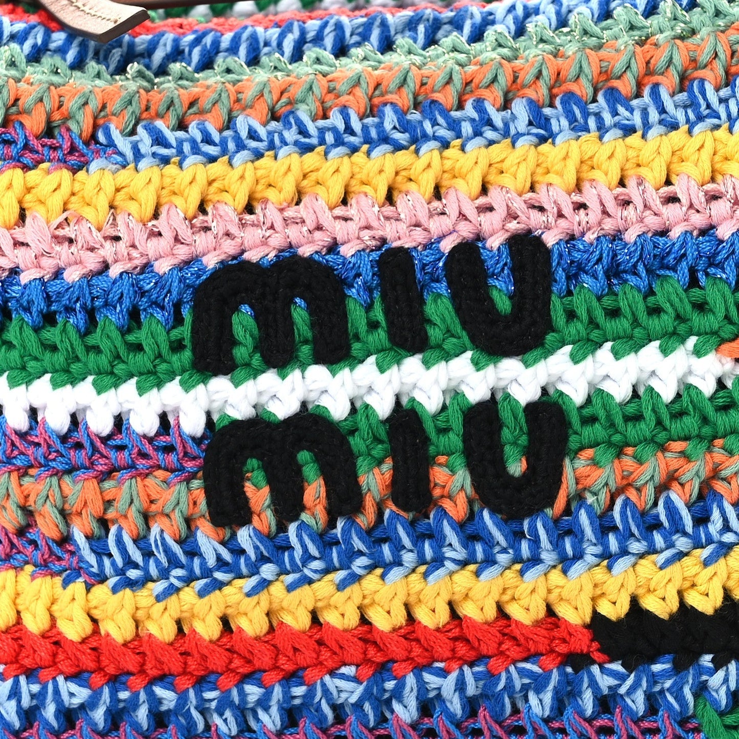Fabric Crochet Pouch Multicolor