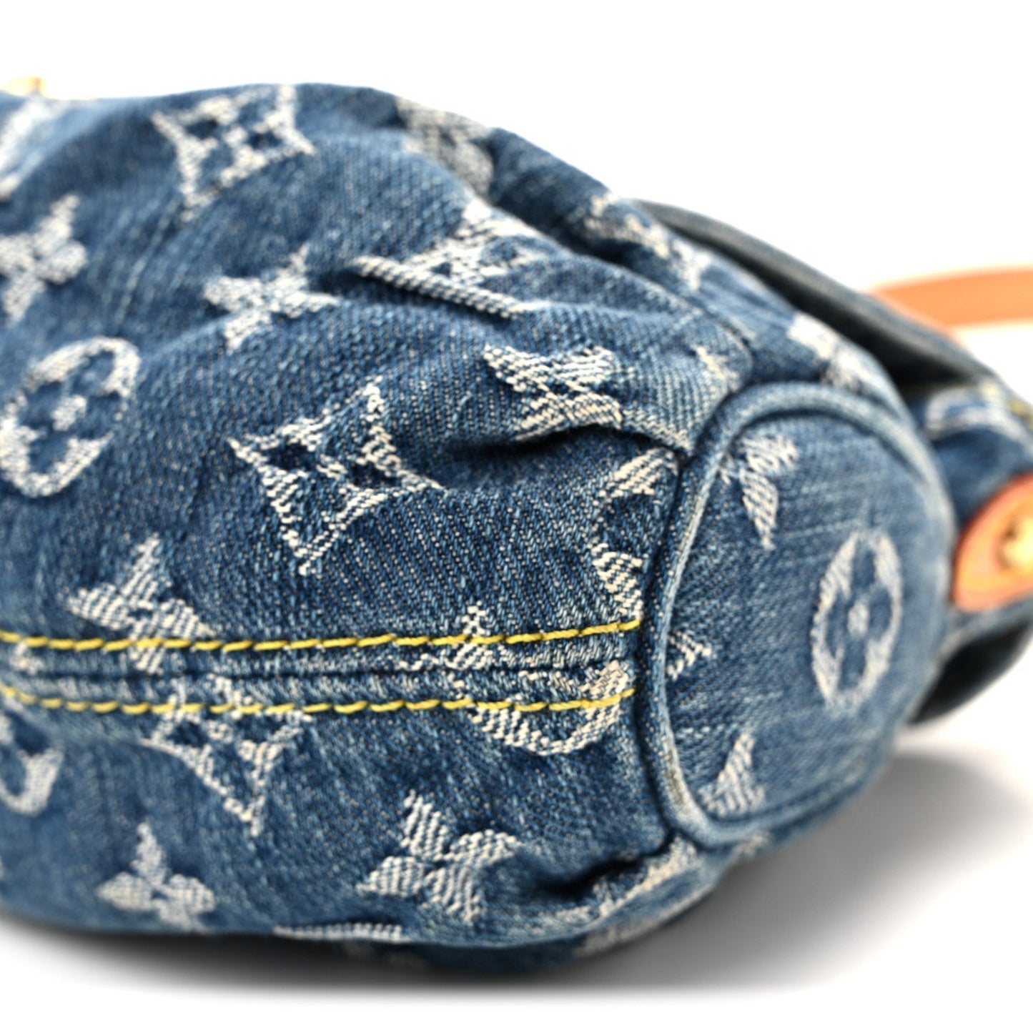 Monogram Denim Mini Pleaty Blue