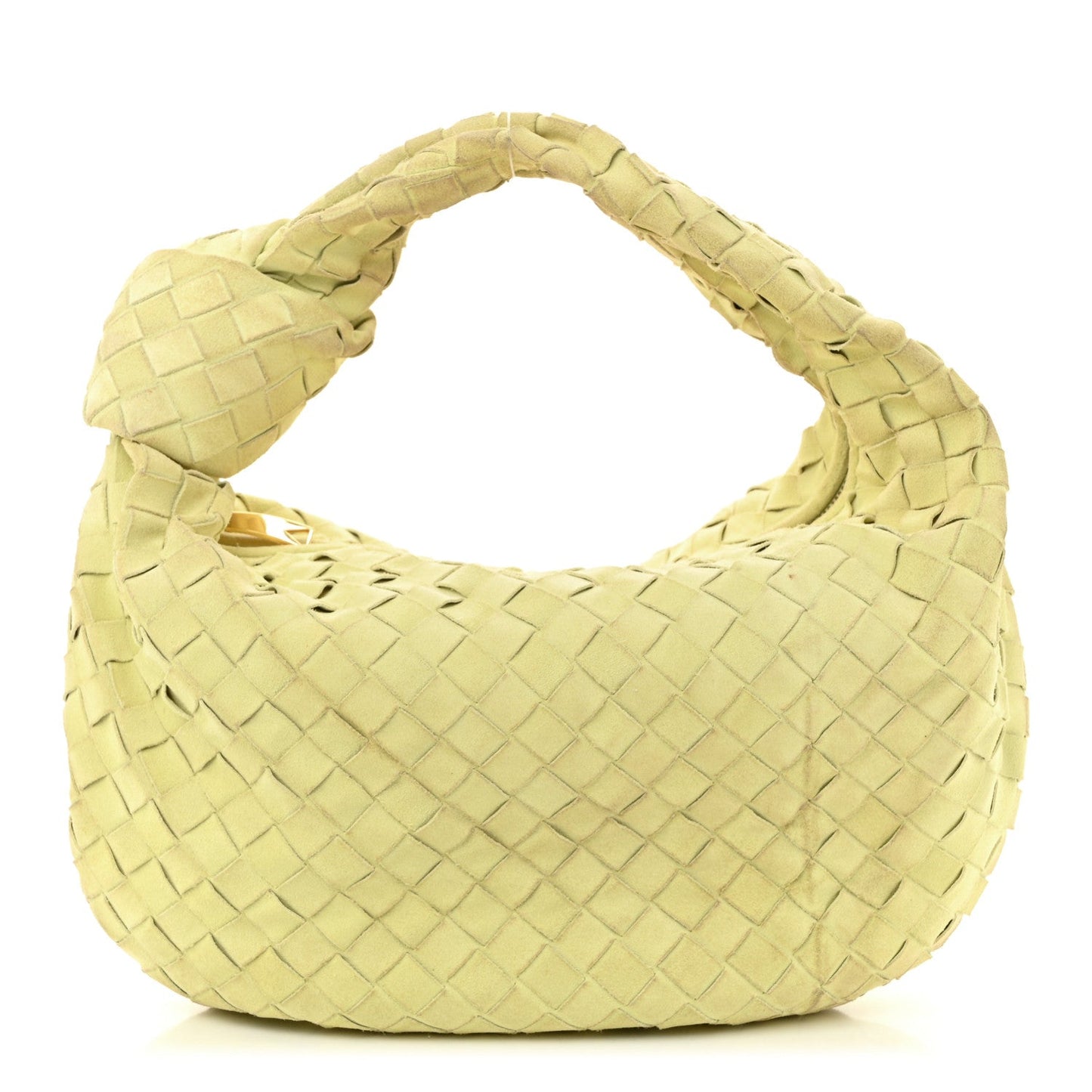 Suede Calfskin Intrecciato Teen Jodie Hobo Lemon Wash