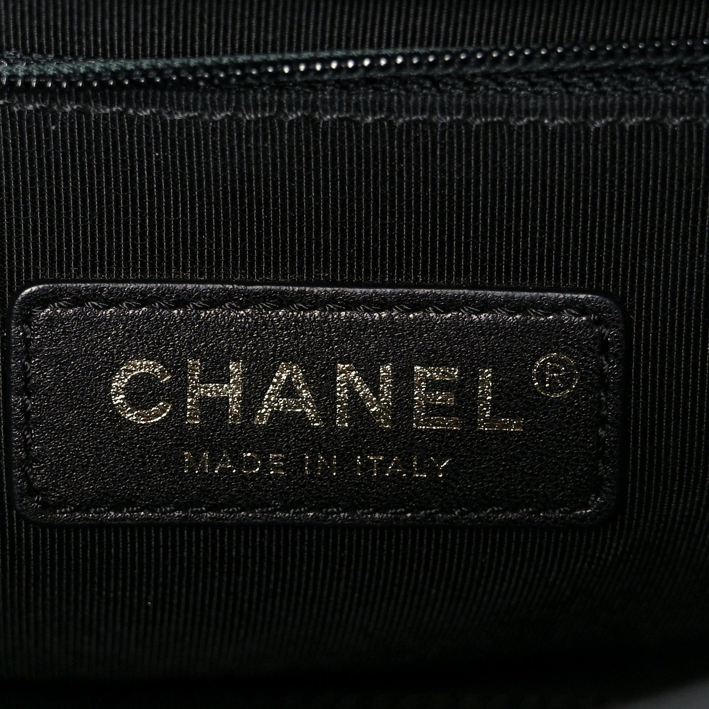 Sheepskin Chevron Stitched Chain Top Handle Flap Black