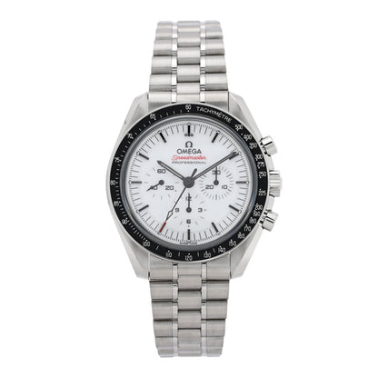 Stainless Steel 42mm Speedmaster Moonwatch Professional Chronograph Manual Winding Watch White 310.30.42.50.04.001